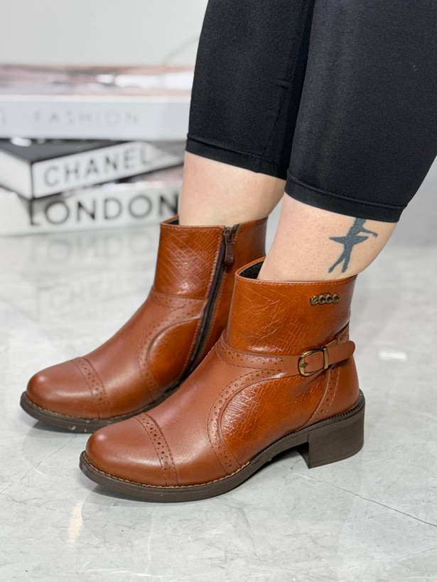 نیم بوت عسلی زنانه