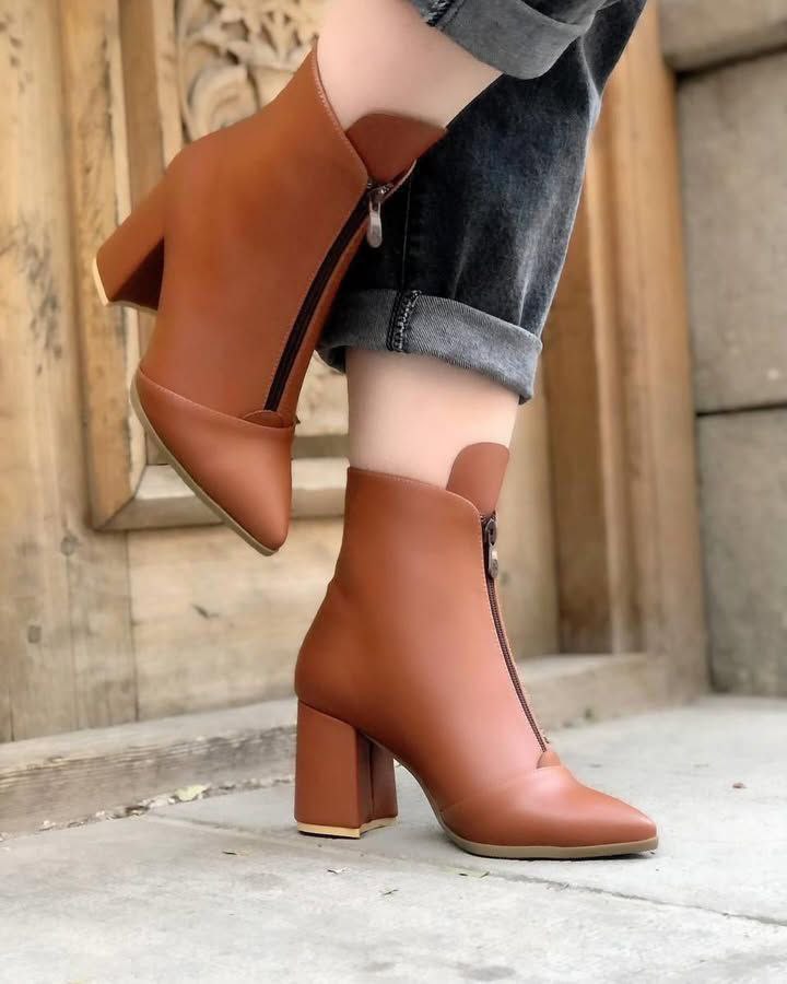 نیم بوت شیک قهوه ای