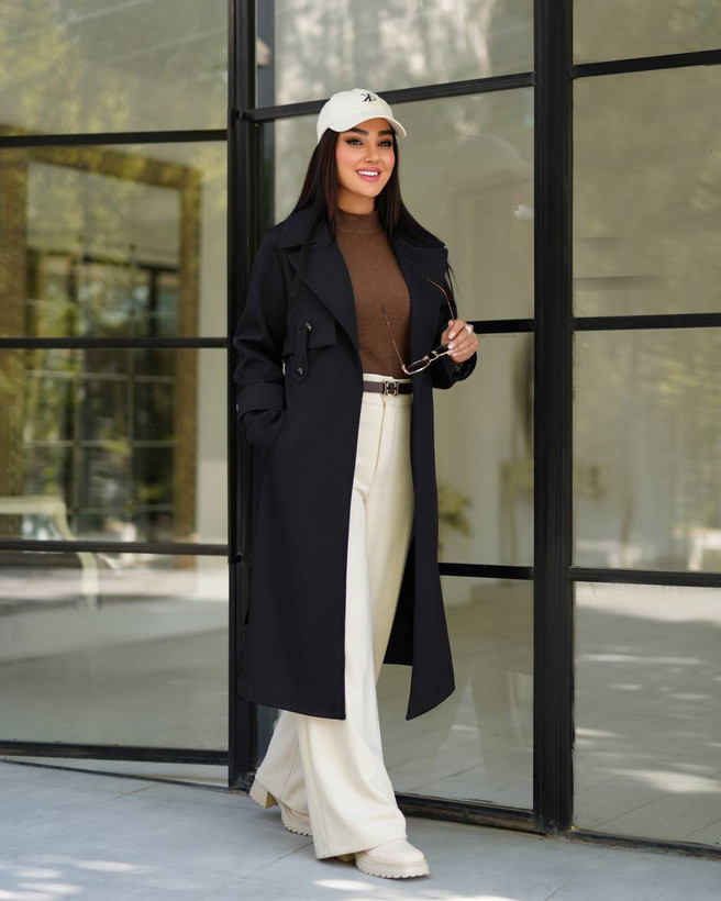 بارانی بلند آستردار زنانه