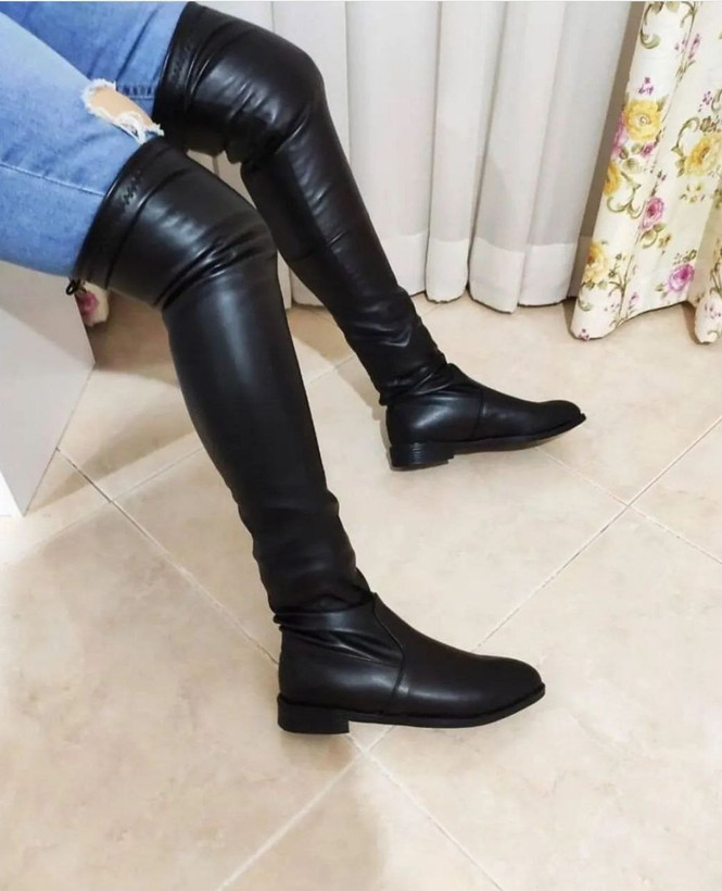 بوت مشکی جورابی زنانه