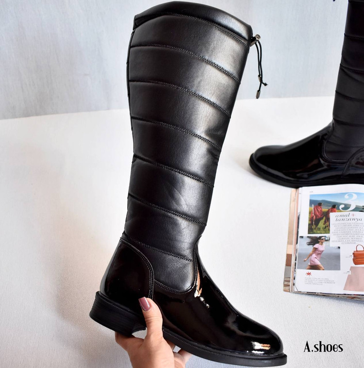 بوت زنانه ورنی