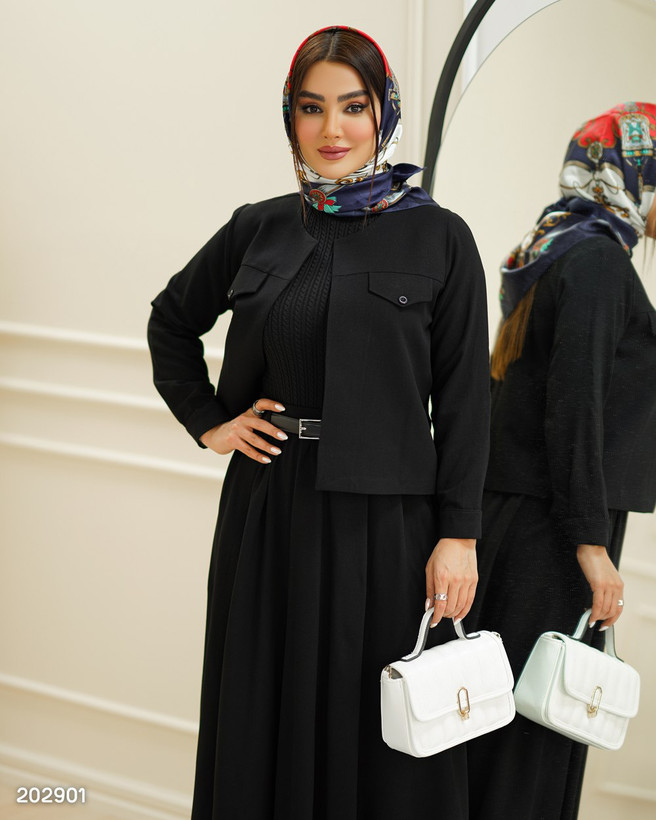 کت و دامن مشکی زنانه