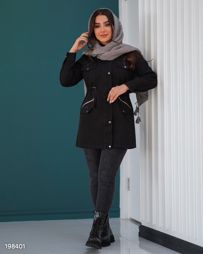 مانتو پاییزه مشکی