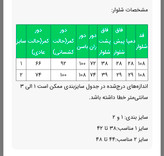 جدول سایز