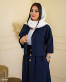 کراپ کت و دامن اسپرت زنانه لیننت مدل شالین سایز ۳۶ تا ۴۶ ضمانت کالا