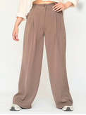 شلوار بگ پارچه ایی زنانه کرپ مورگان مدل فیدان سایز L تا 3XL ضمانت اصالت کالا