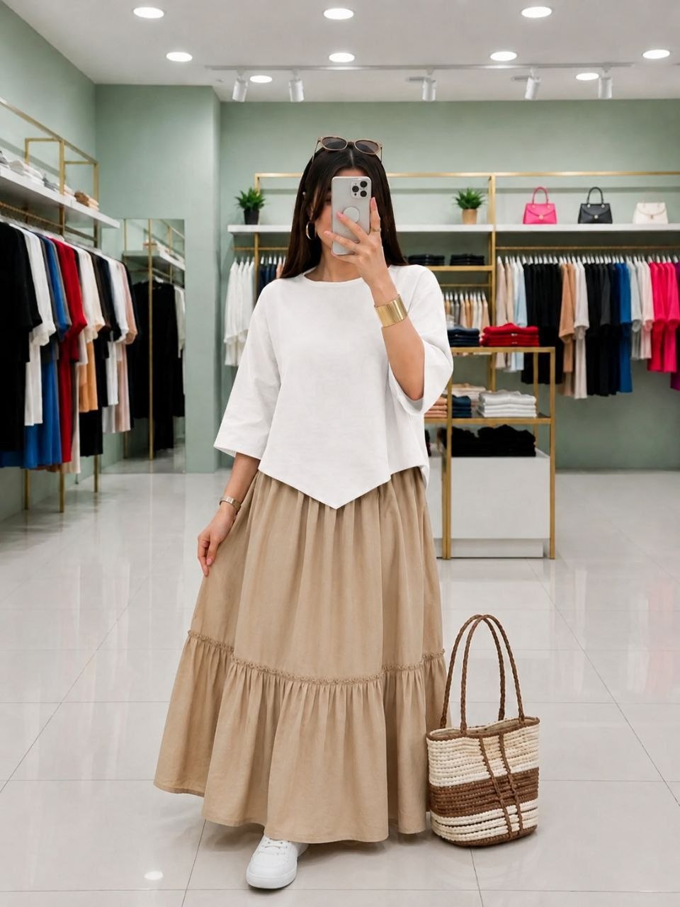 شومیز دامن زنانه لینن مدل سارا سایز ۳۸ تا ۴۸ ضمانت اصالت کالا