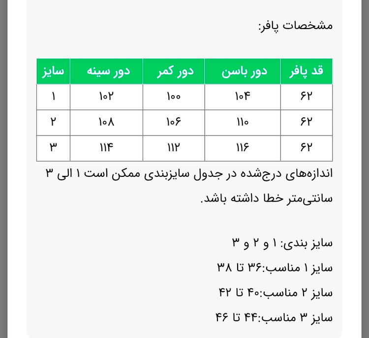 پافر کوتاه زنانه مموری مدل تیوانا سایز ۳۶ تا ۴۶ ضمانت کالا