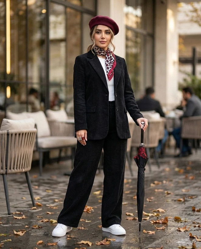 کت و شلوار زنانه مخمل