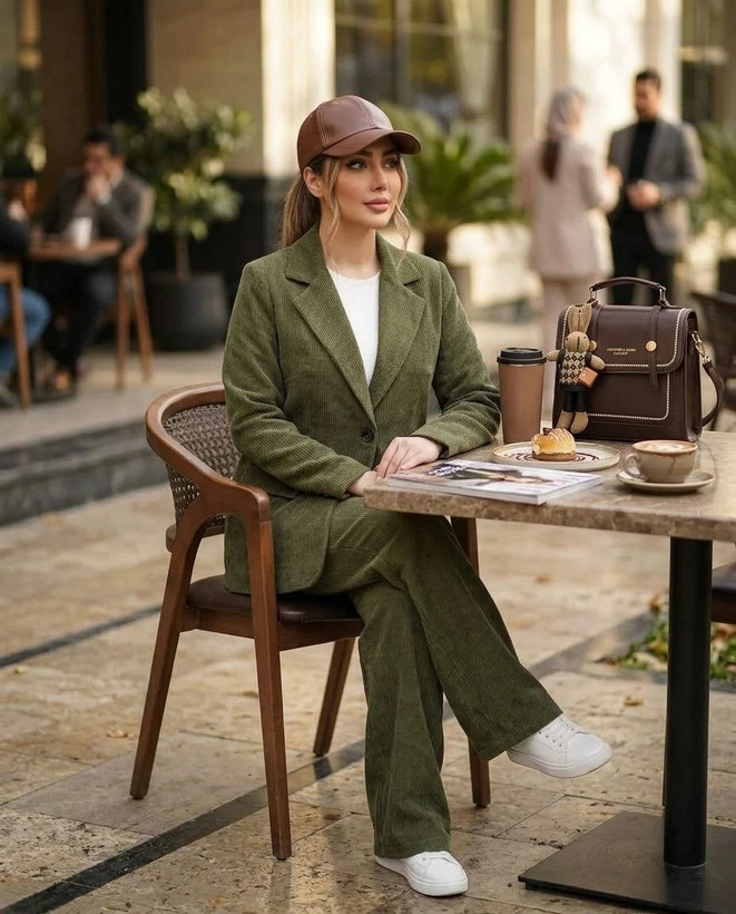 کت و شلوار مخمل کبریتی زنانه مدل تیام سایز ۳۸ تا ۴۸ ضمانت اصالت کالا