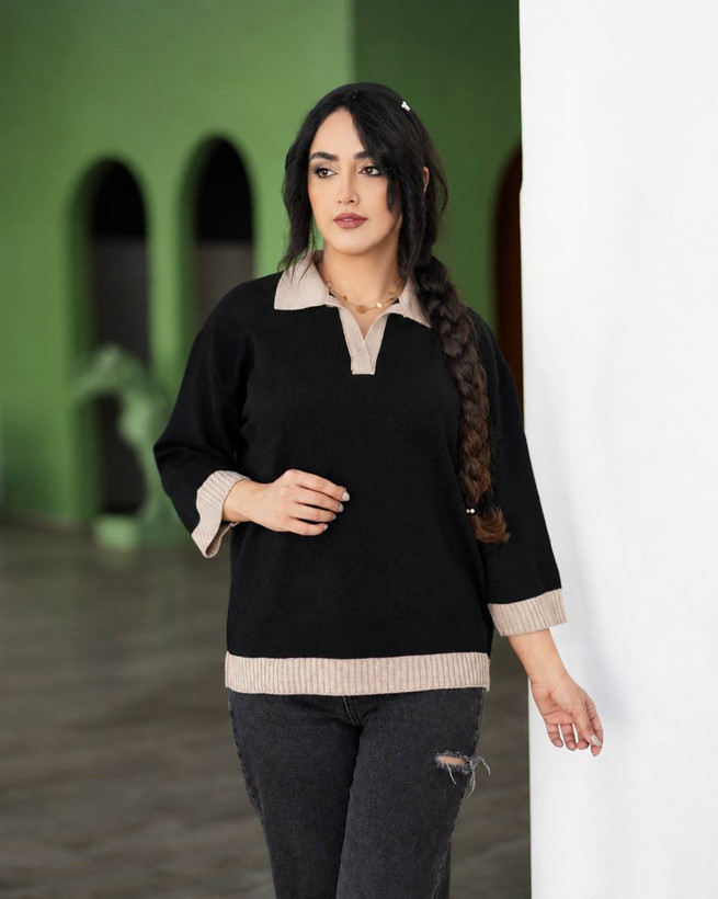 پولوشرت بافت زنانه مدل پرینا سایز ۳۸ تا ۴۶ ضمانت اصالت کالا